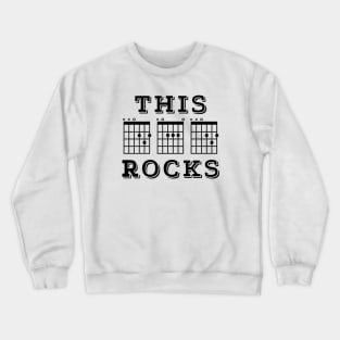 This Dad Rocks Guitar DAD Chords Tab Light Theme Crewneck Sweatshirt